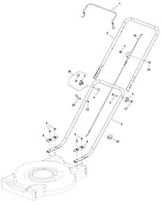 Handles Group (866079) Diagram and Parts List for MP450D20 (866079-00)(2016) Murray Lawn Mower