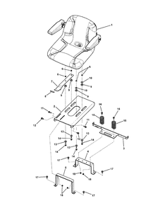 Seat Group, Sliding (7501578) Diagram and Parts List for RZT26520 (2691079-00)(2012) Murray Lawn Tractor