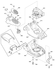 Deck And Engine Group (884145) Diagram and Parts List for 500 (884145)(2010) Murray Lawn Mower