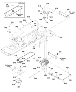 Transmission Group (885445) Diagram and Parts List for EMT16538RD (2690927)(2011) Murray Lawn Tractor