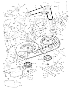 Mower Housing Diagram and Parts List for 425307X51A (7800282)(2008) Murray Lawn Tractor