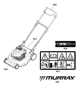 Decals Group (881650) Diagram and Parts List for MPH625E (881548)(2012) Murray Lawn Mower