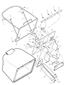 Grass Bagger Diagram and Parts List for 312006X51A (7800274)(2008) Murray Lawn Tractor