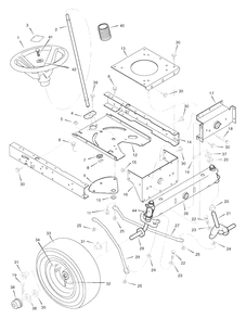 Steering Diagram and Parts List for 312006X51A (7800523)(2009) Murray Lawn Tractor