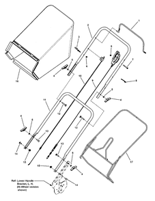 Handles And Controls (Self-Propelled) Diagram and Parts List for MP2265 (7800455)(2010) Murray Lawn Mower