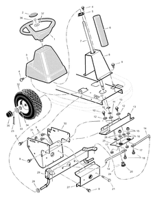 Steering Diagram and Parts List for 309029X50B 2003 Murray Lawn Tractor