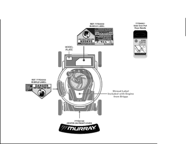 Part Location Diagram of 777D23168 MTD LABEL-MOWER MURRAY