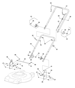 Part Location Diagram of 707213 Murray Handle, Upper