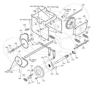 Drive Diagram and Parts List for 900-26 (1695459)(2007) Murray Snow Blower