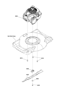 Engine Group (7502875) Diagram and Parts List for MD2250FC (7800889)(2012) Murray Lawn Mower