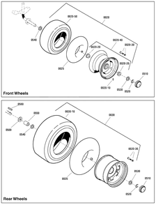 Wheels And Tires Group Diagram and Parts List for MT175420H (2690928)(2011) Murray Lawn Tractor