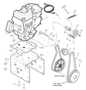 Engine Diagram and Parts List for 6291670X196 (1695426)(2007) Murray Snow Blower