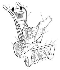 Decals Diagram and Parts List for 6291570X61 (1695367)(2007) Murray Snow Blower