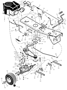 Motion Drive Diagram and Parts List for 309029X51B 2003 Murray Lawn Tractor