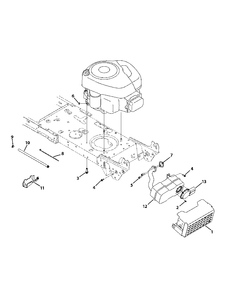 Engine Accessories Diagram and Parts List for M195-46 2012 Murray Lawn Tractor