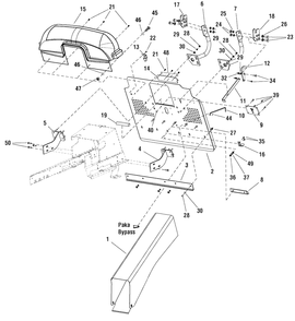 Back Plate Group Diagram and Parts List for LT150RDFR (2690891)(2010) Murray Lawn Tractor