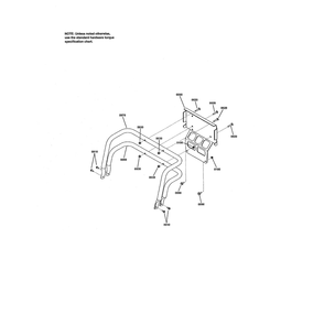 Rear Bumper Diagram and Parts List for RZT26520 2691079 Murray Ride-On Cars