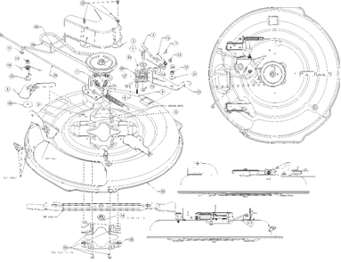 Deck Diagram and Parts List for 13CC26JD058 2018 Murray Lawn Tractor