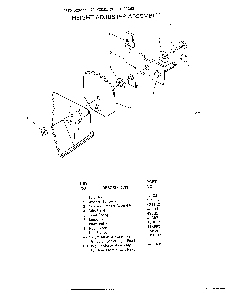 Height adjuster Diagram and Parts List for 9-22263  Murray Lawn Mower
