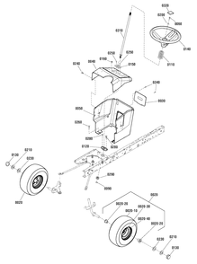 Dash And Steering Group (7501296) Diagram and Parts List for MT155420H (2691227)(2014) Murray Lawn Tractor