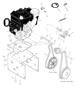 Part Location Diagram of 1501062E737 Murray Plate-Engine Mount