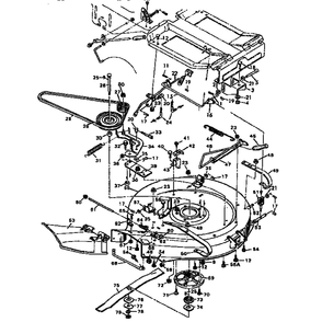 Mower Housing Diagram and Parts List for 403180  Murray Lawn Tractor Accessories