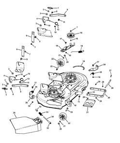 42-Inch Mower Deck Group Diagram and Parts List for CLT155420 (7800307)(2008) Murray Lawn Tractor Accessories