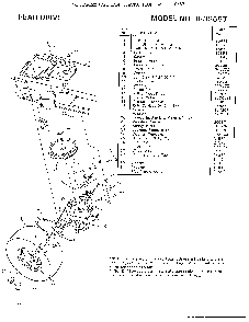 Rear drive Diagram and Parts List for 8-36557  Murray Lawn Tractor
