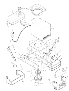 Engine Mount Diagram and Parts List for 405021X51 (7800279)(2008) Murray Lawn Tractor