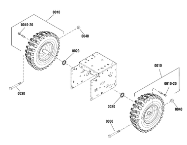 Wheels And Tires Group Diagram and Parts List for 824ES (1696267-00)(2012) Murray Snow Blower