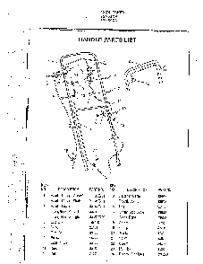 Handle Diagram and Parts List for 3746002  Murray Lawn Mower