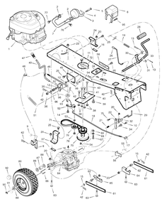 Motion Drive Diagram and Parts List for 309007X51C (7800531)(2009) Murray Lawn Tractor