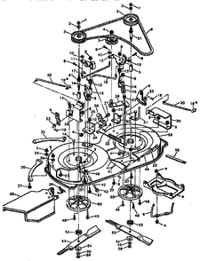 Mower Housing Diagram and Parts List for 403228  Murray Lawn Tractor Accessories