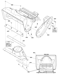 Frame Group Diagram and Parts List for MS55800 1695886 Murray Snow Blower