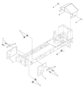 Guard Group - Hydro 46-Inch Diagram and Parts List for EYK175460F (7800487)(2009) Murray Lawn Tractor
