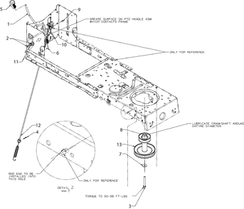 Manual Pto Diagram and Parts List for M115-38 (13BC77LF058)(2018) Murray Lawn Tractor