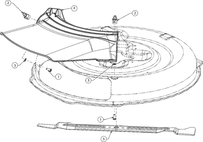 Discharge Chute Diagram and Parts List for 13CC26JD058 2018 Murray Lawn Tractor