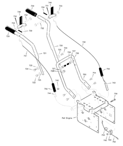 Handle Assembly Diagram and Parts List for 6291500X61 (1695366)(2007) Murray Snow Blower