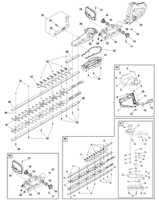 Blade Group (866044 866045) Diagram and Parts List for MHD9222 (866044)(2012) Murray Hedge Trimmer