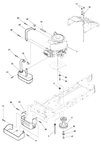 Engine Group - 15.5hp Briggs And Stratton Diagram and Parts List for MT155380 (7800561)(2009) Murray Lawn Tractor