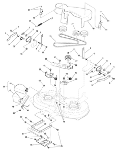 42-Inch Mower Deck - Clutch And Support, With Guard (7501373) Diagram and Parts List for EYK155420GF (7800485)(2009) Murray Lawn Tractor Accessories