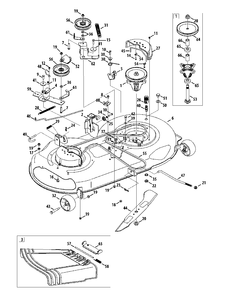 Mower Deck 46-Inch Diagram and Parts List for M195-46 2012 Murray Lawn Tractor