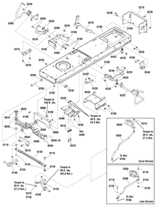 Frame And Front Axle Group Diagram and Parts List for MT175420H (2690928)(2011) Murray Lawn Tractor