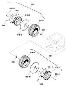 Wheel And Tire Group Diagram and Parts List for 824RS (1695978)(2011) Murray Snow Blower