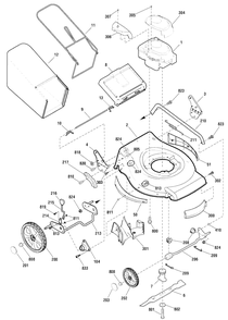 Deck And Engine Group Diagram and Parts List for MPH625 (881030)(2010) Murray Lawn Mower