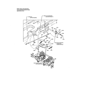 Park Brake Diagram and Parts List for RZT26520 2691079 Murray Ride-On Cars