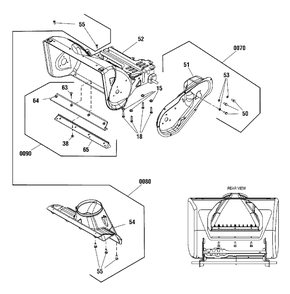 Frame Group Diagram and Parts List for 1022E (1696856-02)(2018) Murray Snow Blower
