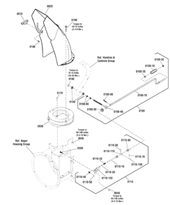 Discharge Chute Group Diagram and Parts List for 824EX (1696123)(2011) Murray Snow Blower