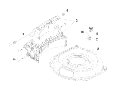 Deck Assembly Diagram and Parts List for 11A-B2A9758 2019 Murray Lawn Mower