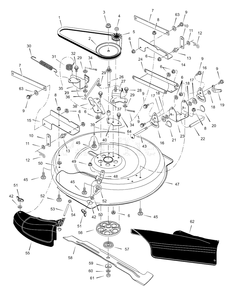 Mower Housing Diagram and Parts List for 309300X30A 2003 Murray Lawn Tractor